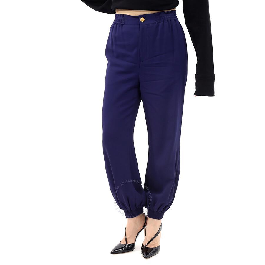 Ladies Cady Viscose Harem Style Trousers In Blue Product Image