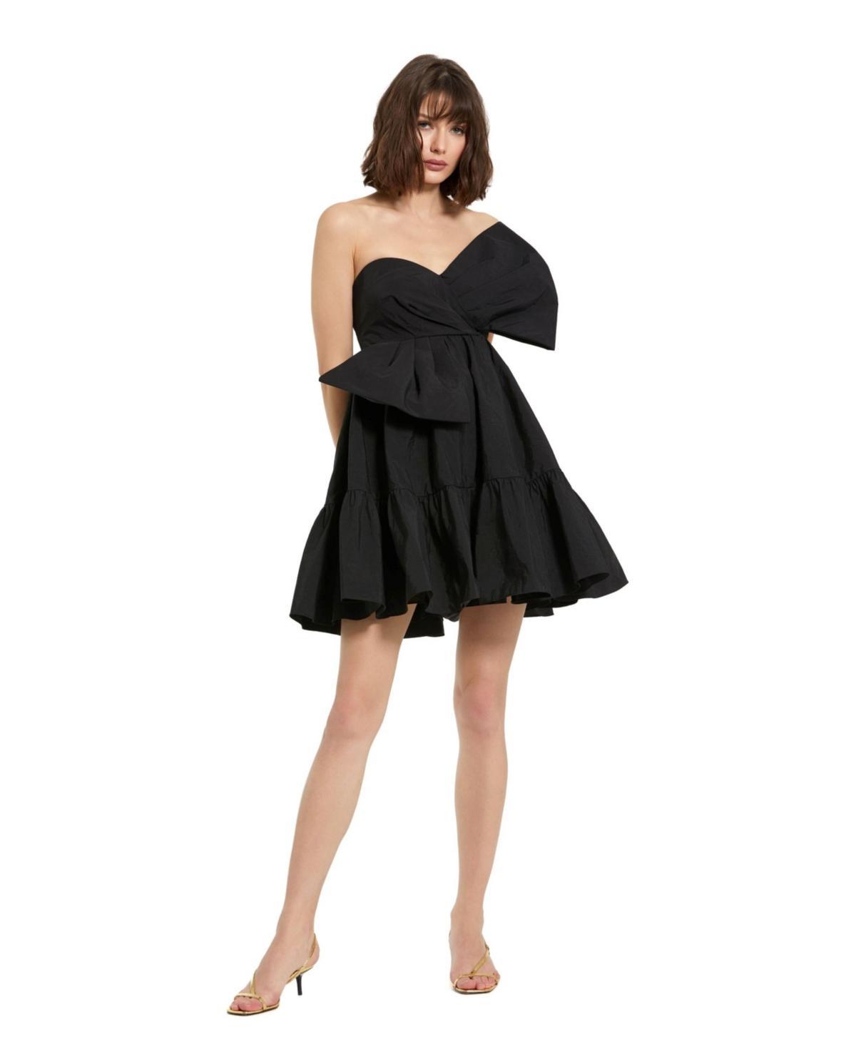 Womens Faille Twist-Bow A-Line Minidress product image