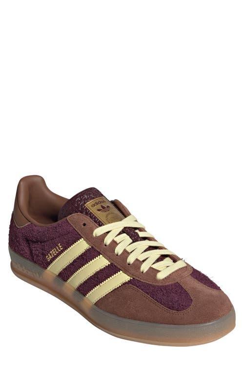 ADIDAS ORIGINALS Adidas Gazelle Indoor Sneaker In Maroon/almost Yellow Product Image