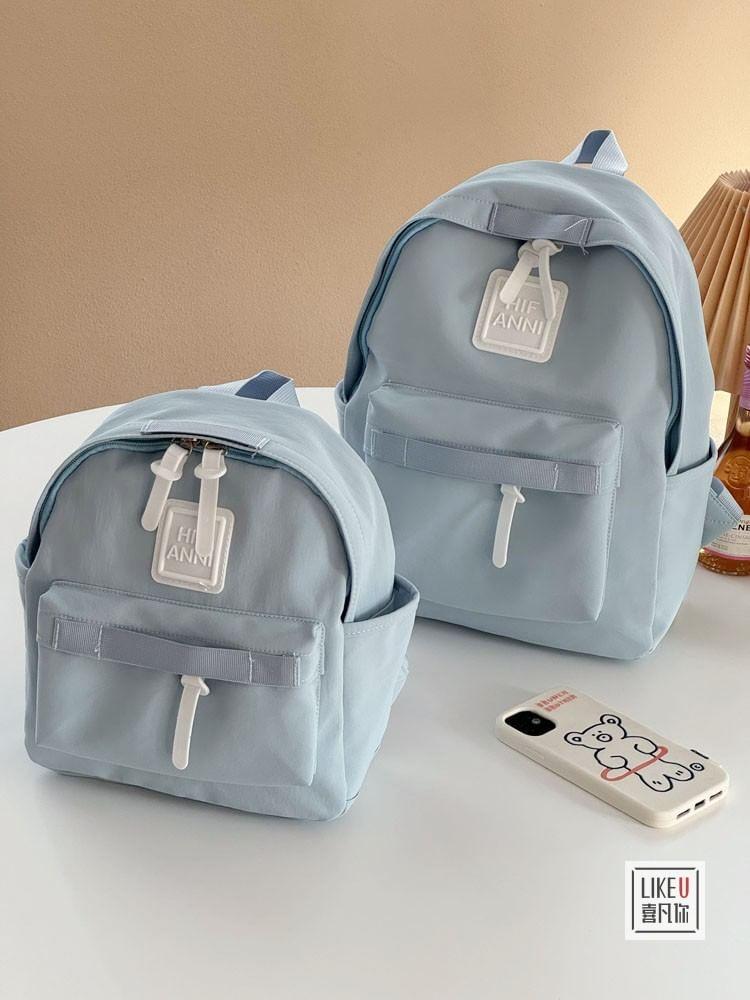 Lettering Canvas Backpack Product Image