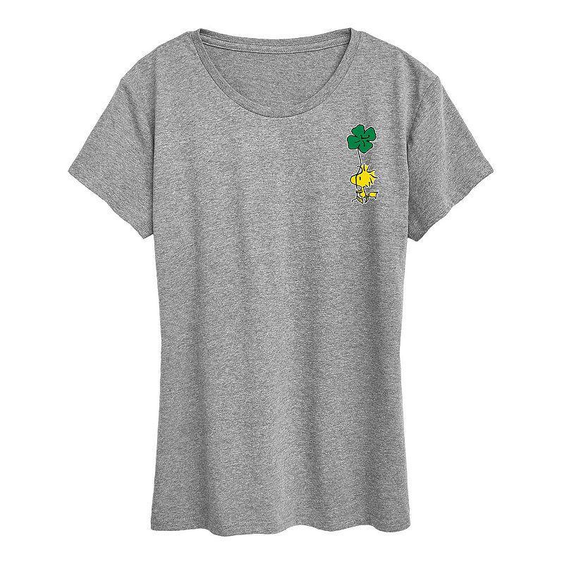 Womens Peanuts Woodstock Clover Graphic Tee Product Image