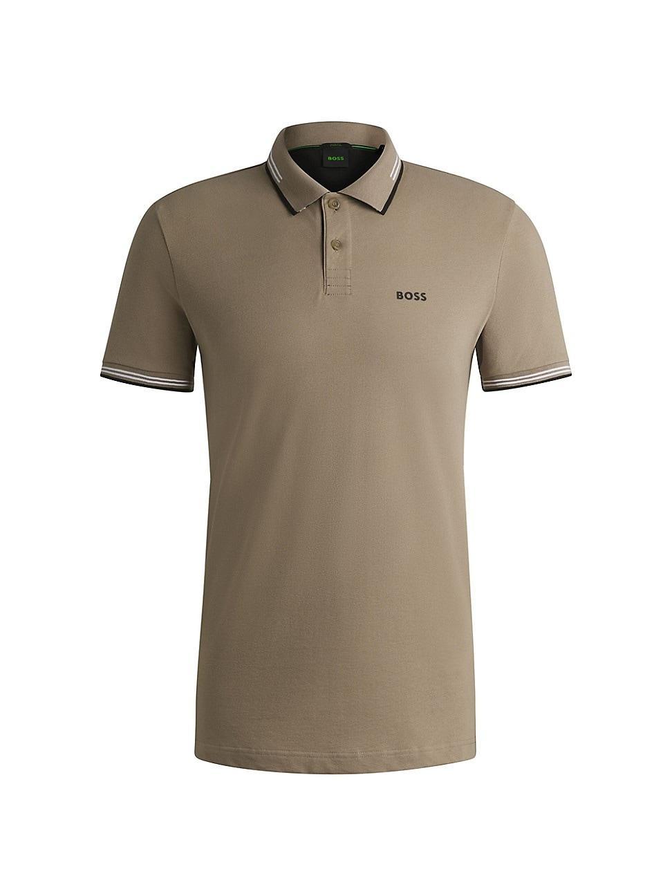 Mens Stretch Cotton Slim Fit Polo Shirt Product Image