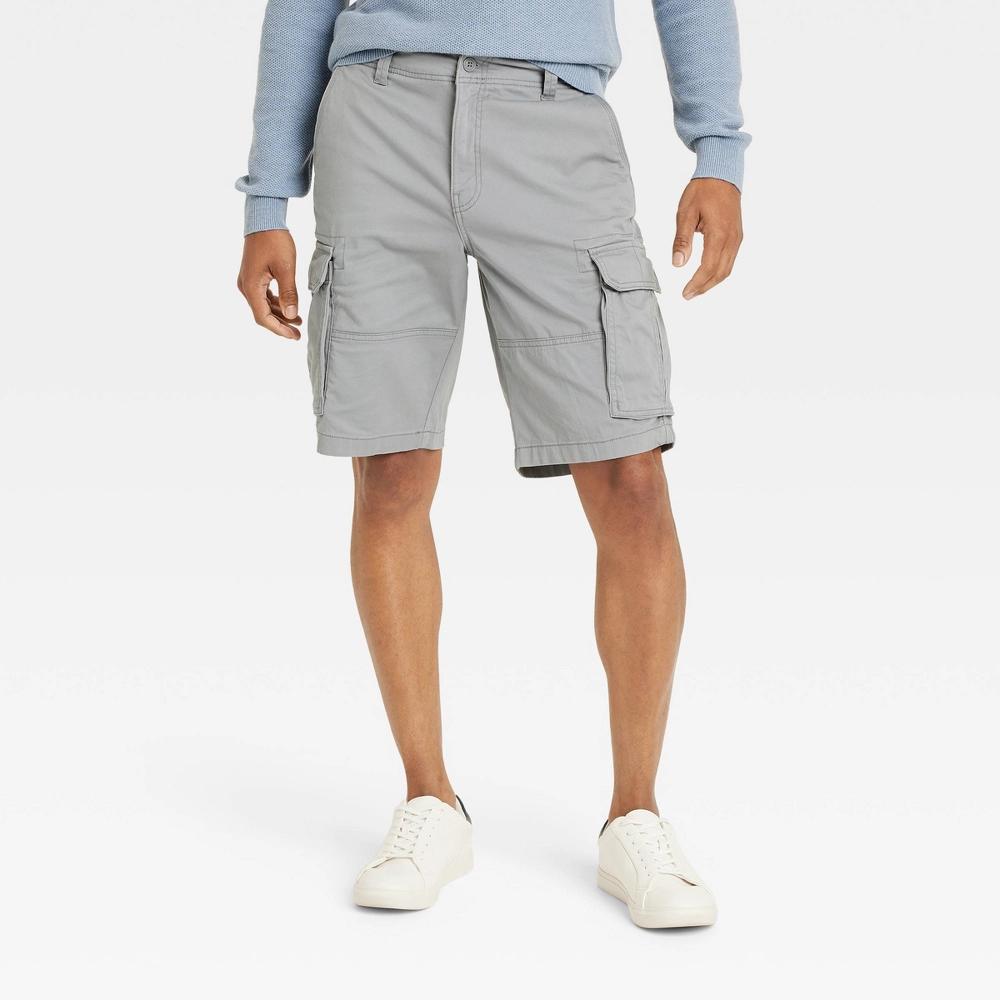 Men's 11" Cargo Shorts - Goodfellow & Co™ Gray 36 Product Image