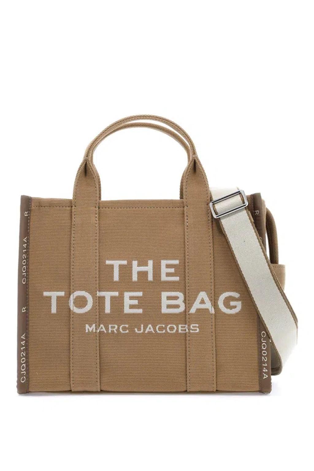 MARC JACOBS The Jacquard Medium Tote Bag In Brown Product Image