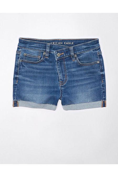 AE Next Level High-Waisted Denim Short Short Women's Product Image