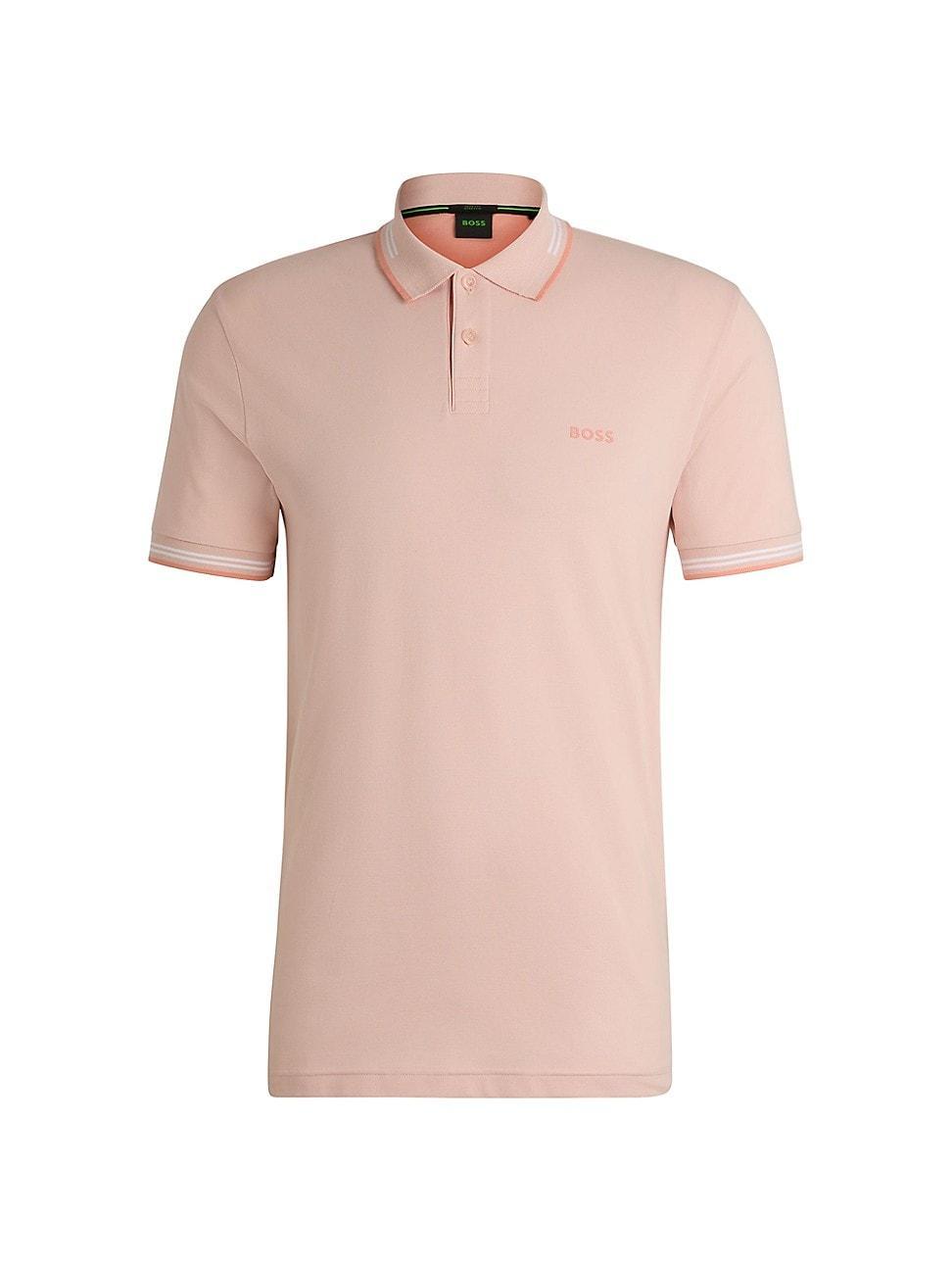 Mens Stretch Cotton Slim Fit Polo Shirt Product Image