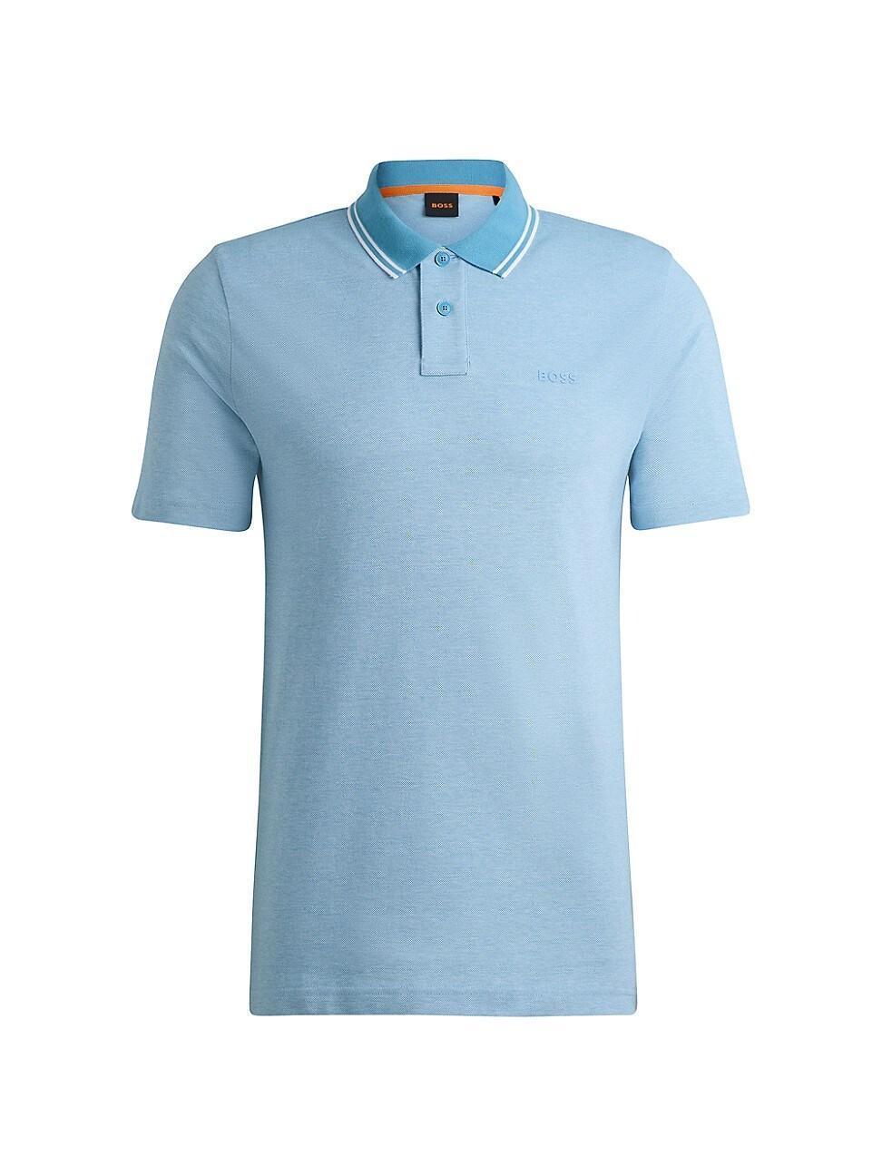 Mens Logo-Print Polo T-Shirt Product Image