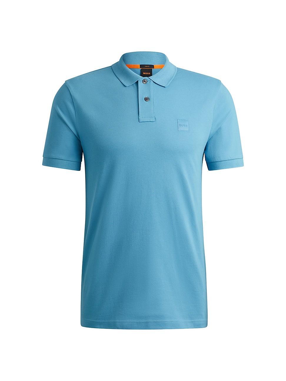 Mens Stretch-Cotton Slim-Fit Polo T-Shirt Product Image