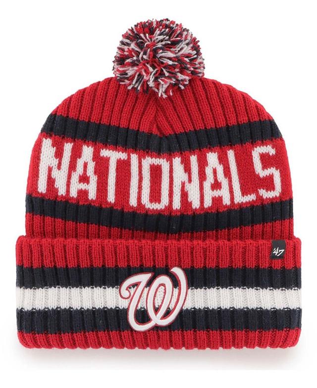 Mens Red Washington Nationals Bering Cuffed Knit Hat with Pom Product Image