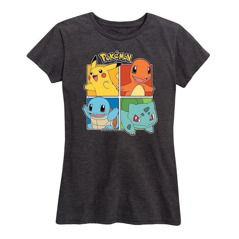 Womens Pokemon Partner Squares Graphic Tee Blue Product Image