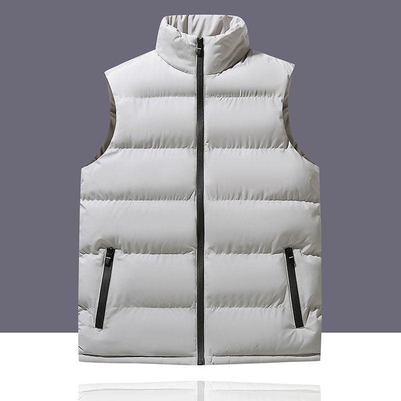 Plain Zip Puffer Vest Product Image