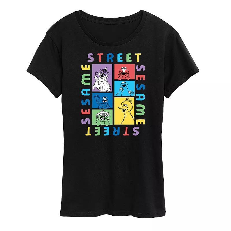 Womens Sesame Street Blocks Graphic Tee, Girls Product Image