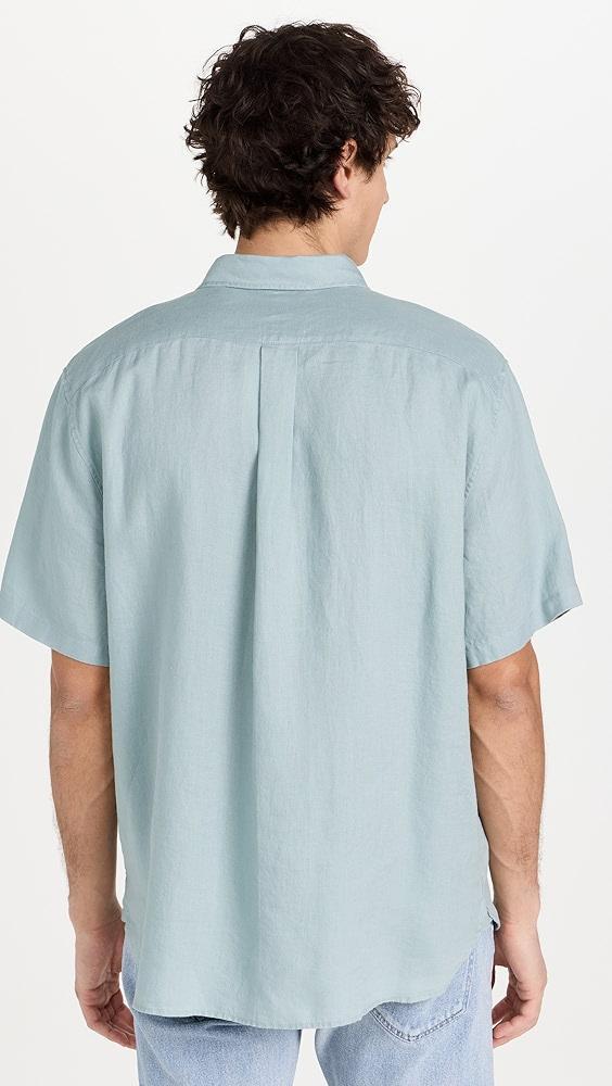 Vince Linen Short Sleeve Button Down | Shopbop Product Image