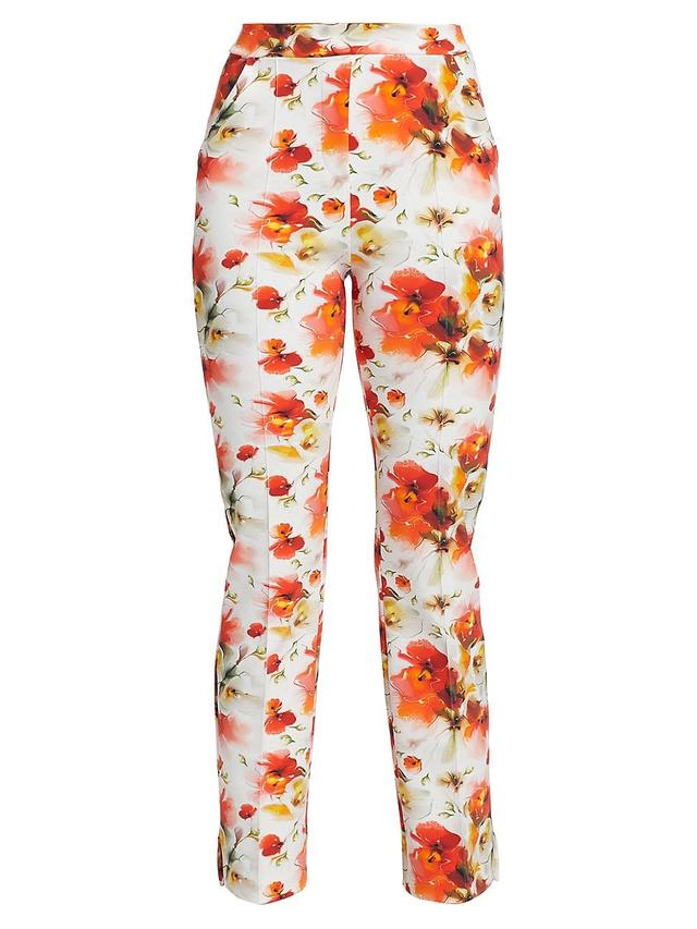 Womens Nuccia Floral Slim Crop Pants Product Image