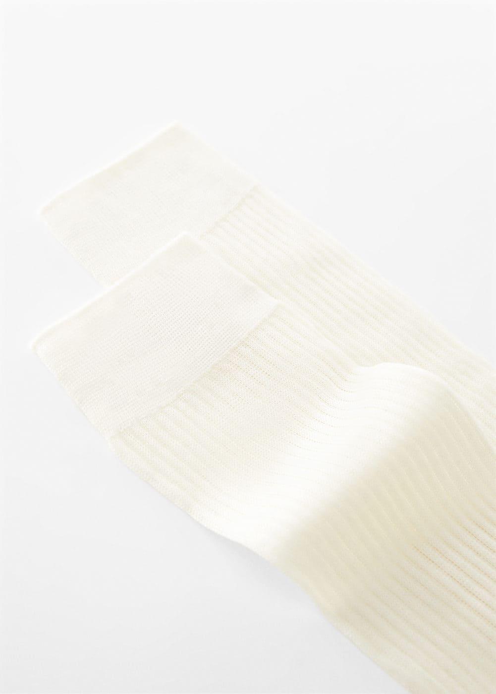 MANGO - Long ribbed socks - One size - Women Product Image