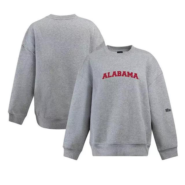 Womens Hype and Vice Heather Gray Alabama Crimson Tide Offside Pullover Sweatshirt Product Image