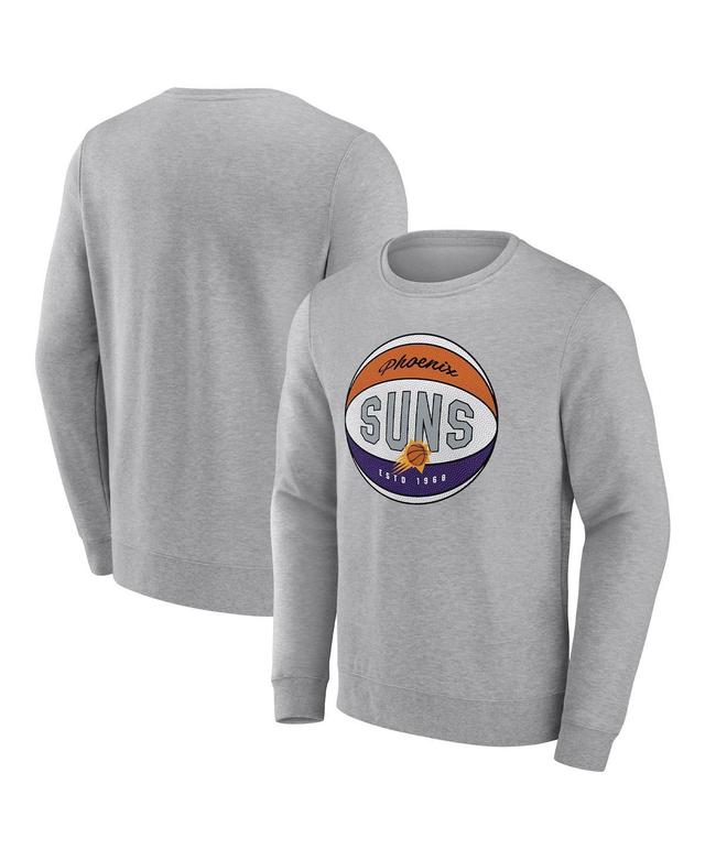 Mens Fanatics Branded Heathered Gray Phoenix Suns True Classics Vint Pullover Sweatshirt Product Image