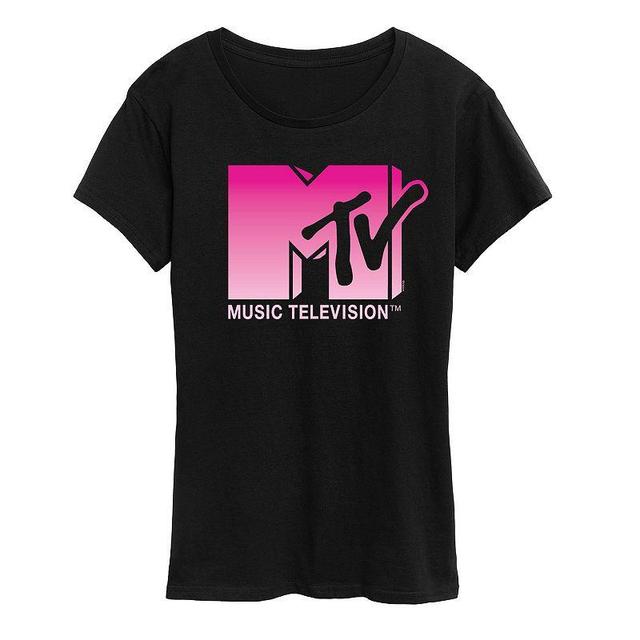 Womens MTV Pink Ombre Graphic Tee Product Image