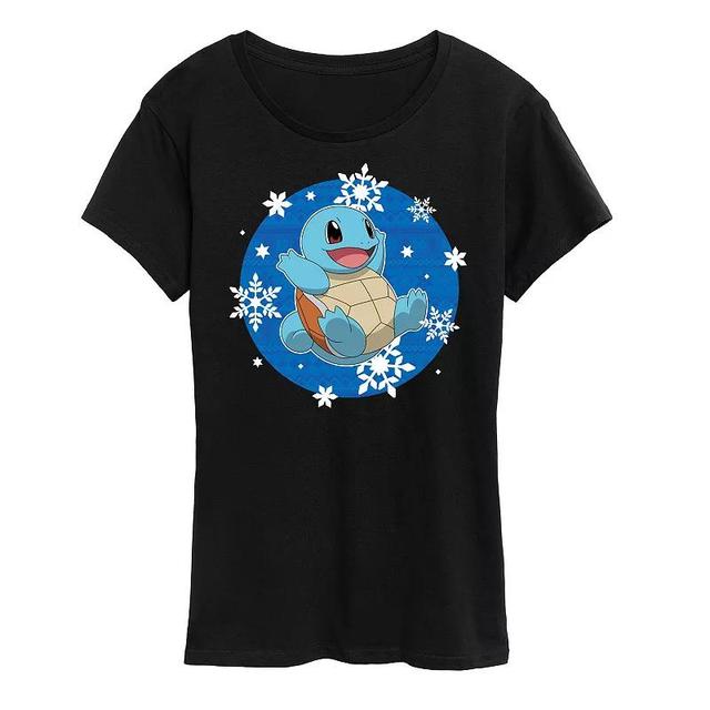 Missy Pokemon Squirtle Snowflake Graphic Tee, Womens Product Image