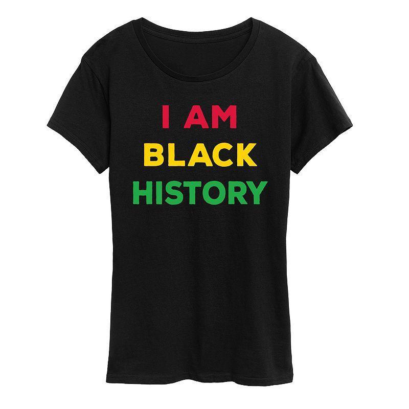 Womens I Am Black History Graphic Tee Dark Grey Product Image