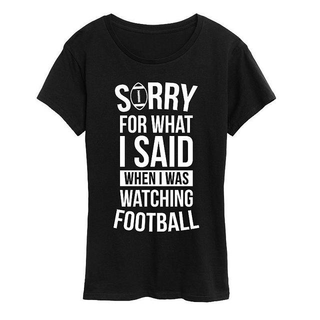 Womens Watching Football Graphic Tee, Girls Product Image