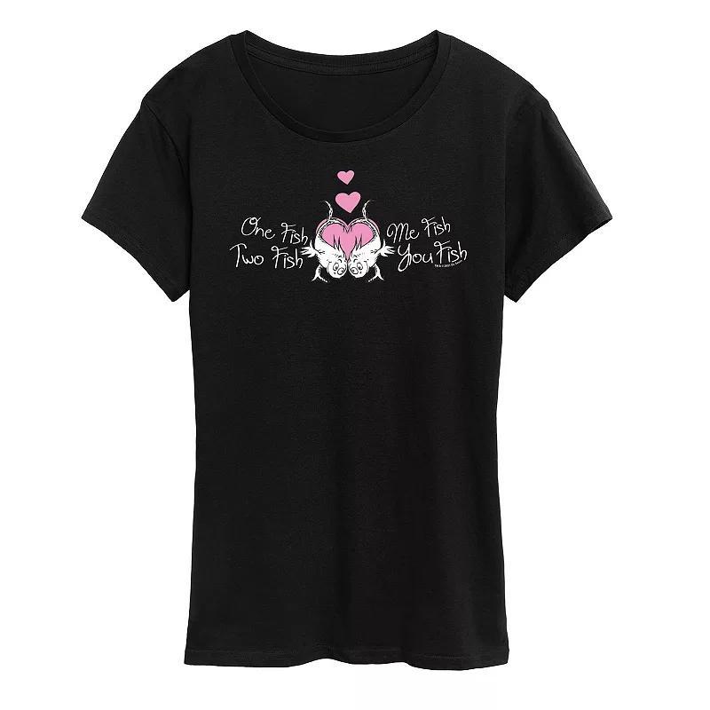 Womens Dr. Seuss One Fish Two Fish Graphic Tee Product Image