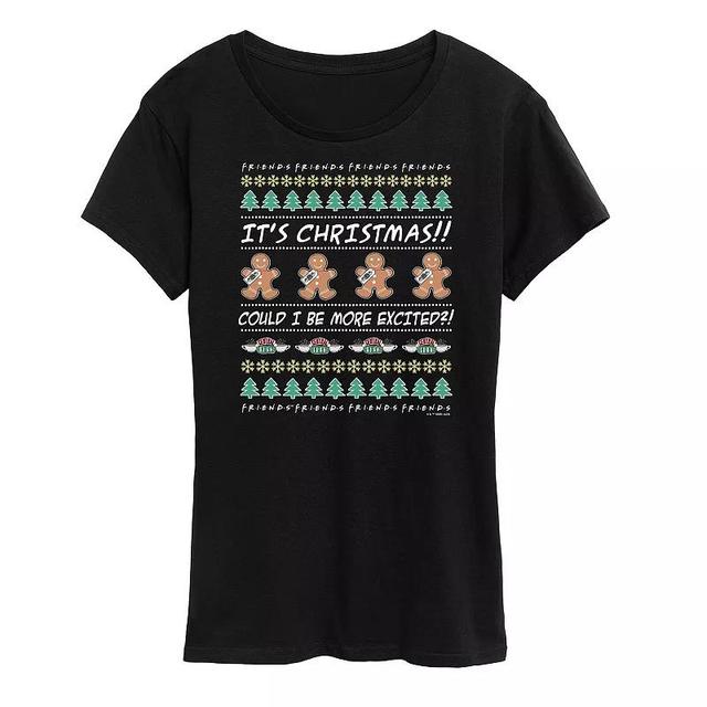 Womens Friends Ugly Christmas Sweater Graphic Tee, Girls Product Image