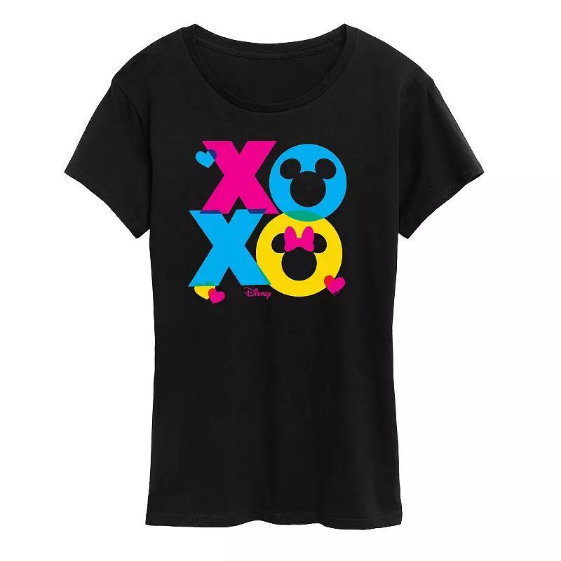 Disneys Mickey & Minnie Mouse Womens XOXO Stacked Graphic Tee Product Image