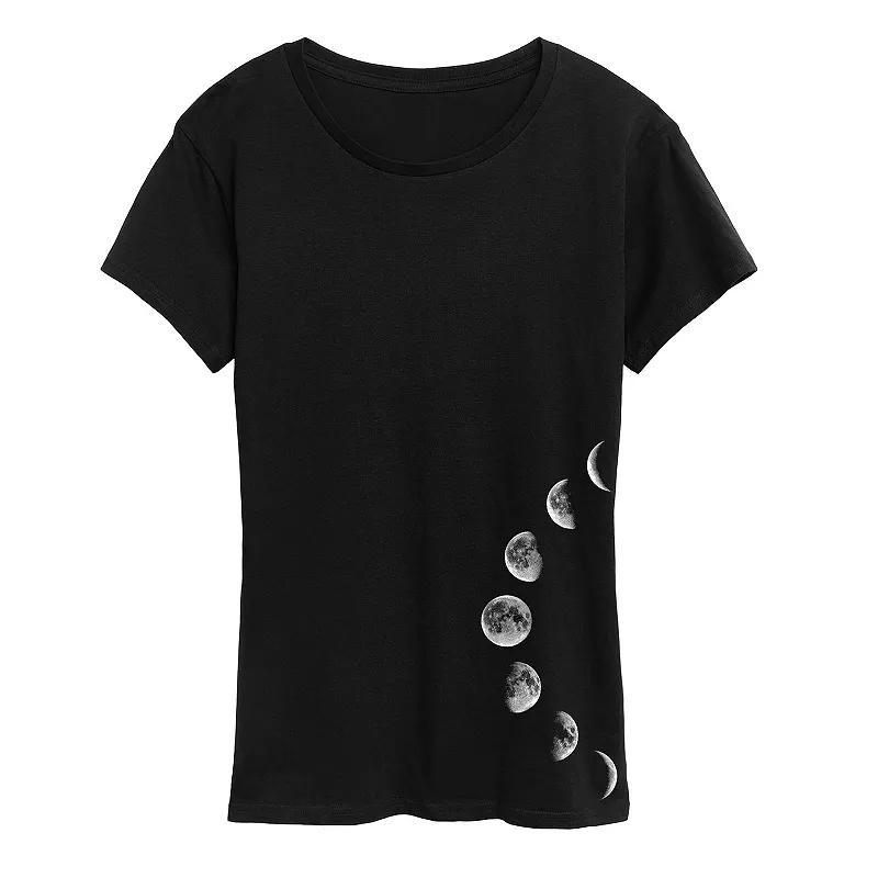 Womens Moon Phases Graphic Tee Product Image