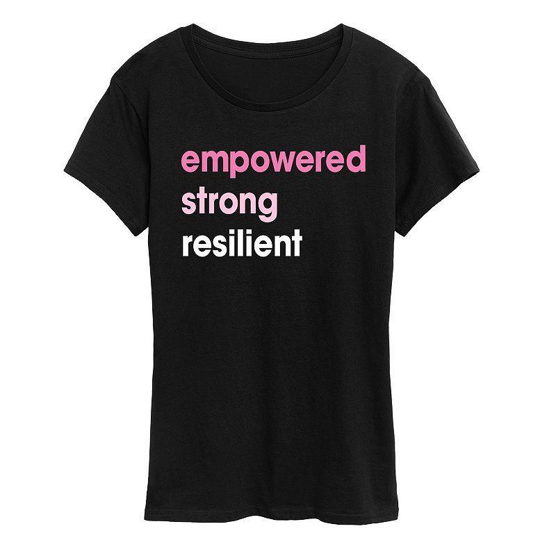 Womens Empowered Strong Resilient Graphic Tee Product Image