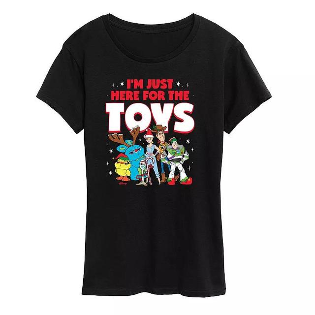 Disney / Pixars Toy Story Womens Here For The Toys Graphic Tee, Girls Product Image