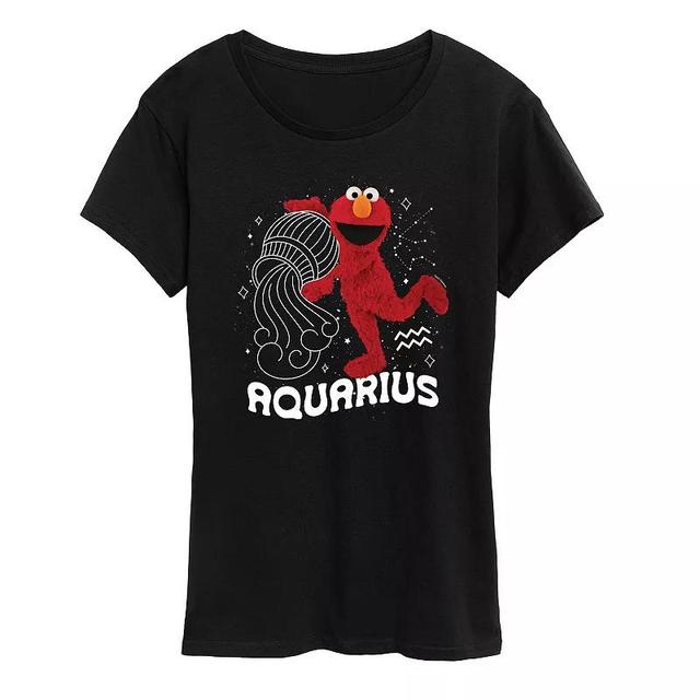 Womens Sesame Street Elmo Aquarius Graphic Tee Product Image