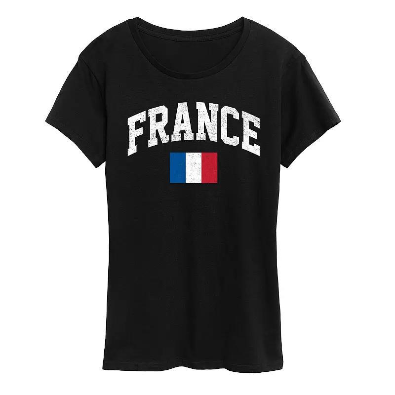 Womens France Flag Graphic Tee Product Image