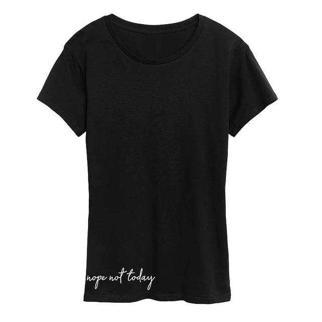 Womens Nope Not Today Graphic Tee Product Image