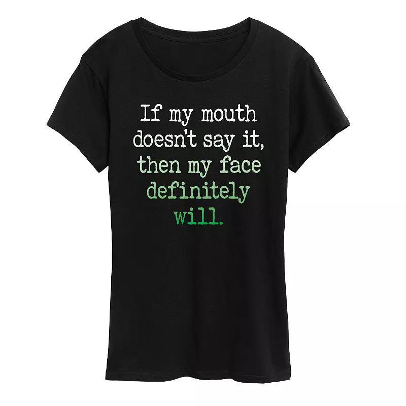 Womens If My Mouth Doesnt Say It Graphic Tee, Girls product image