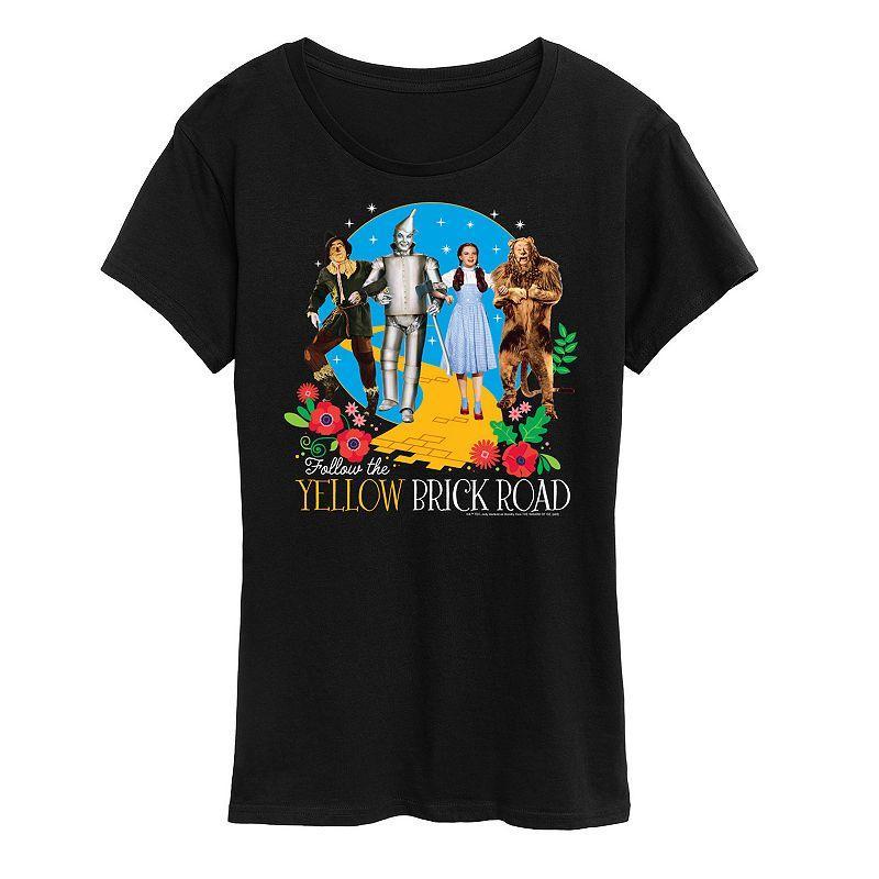 Womens Wizard of Oz Yellow Brick Road Graphic Tee, Girls Product Image