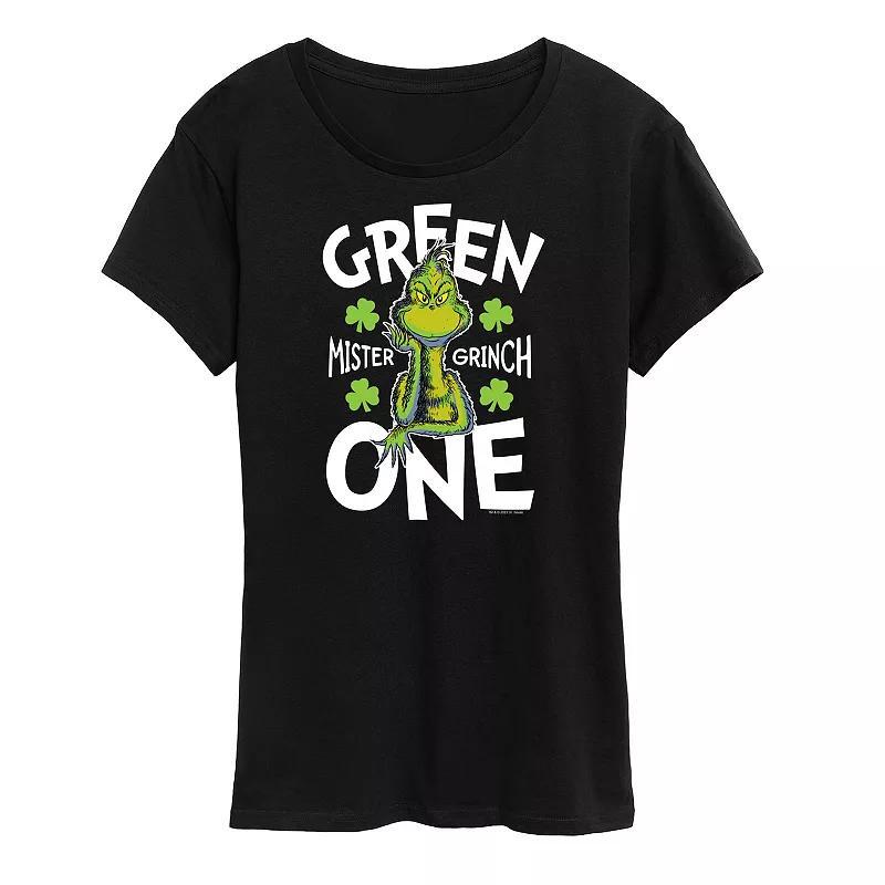 Womens Dr. Seuss Green One Graphic Tee Grey Green Product Image