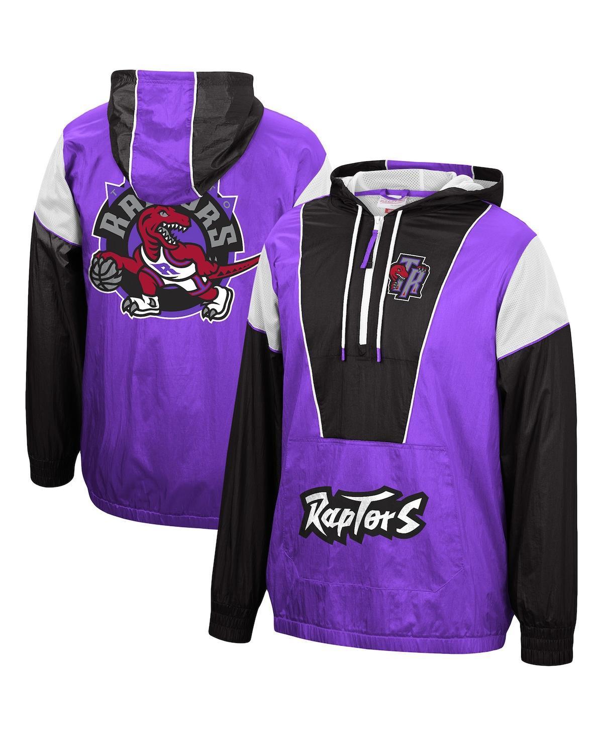 Mens Purple Toronto Raptors Hardwood Classics Highlight Reel Windbreaker Half-Zip Hoodie Jacket - Purple Product Image