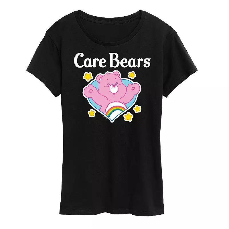 Womens Care Bears Logo Cheer Heart Graphic Tee Product Image