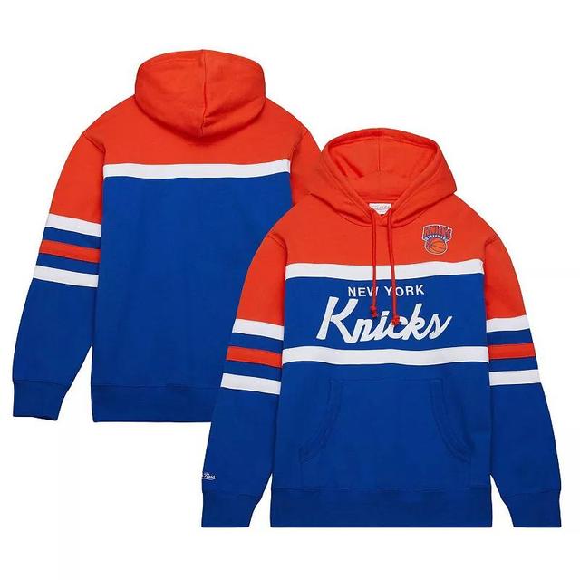 Mens Mitchell & Ness Blue New York Knicks Head Coach Pullover Hoodie - Blue Product Image