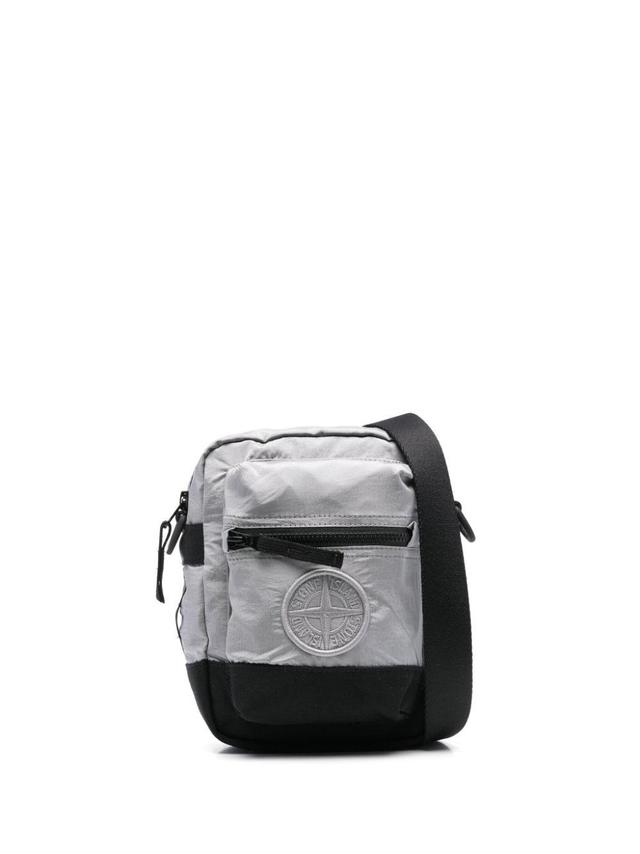 logo-embroidered messenger bag Product Image