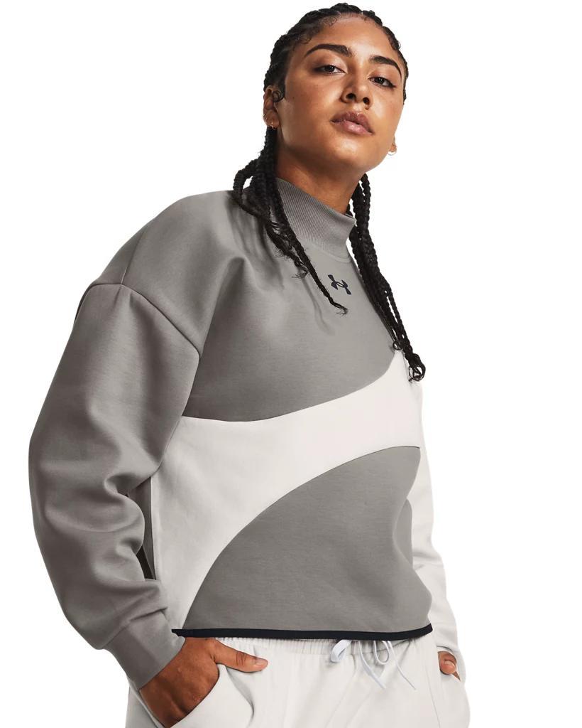 Women's UA Unstoppable Fleece Crop Crew Product Image