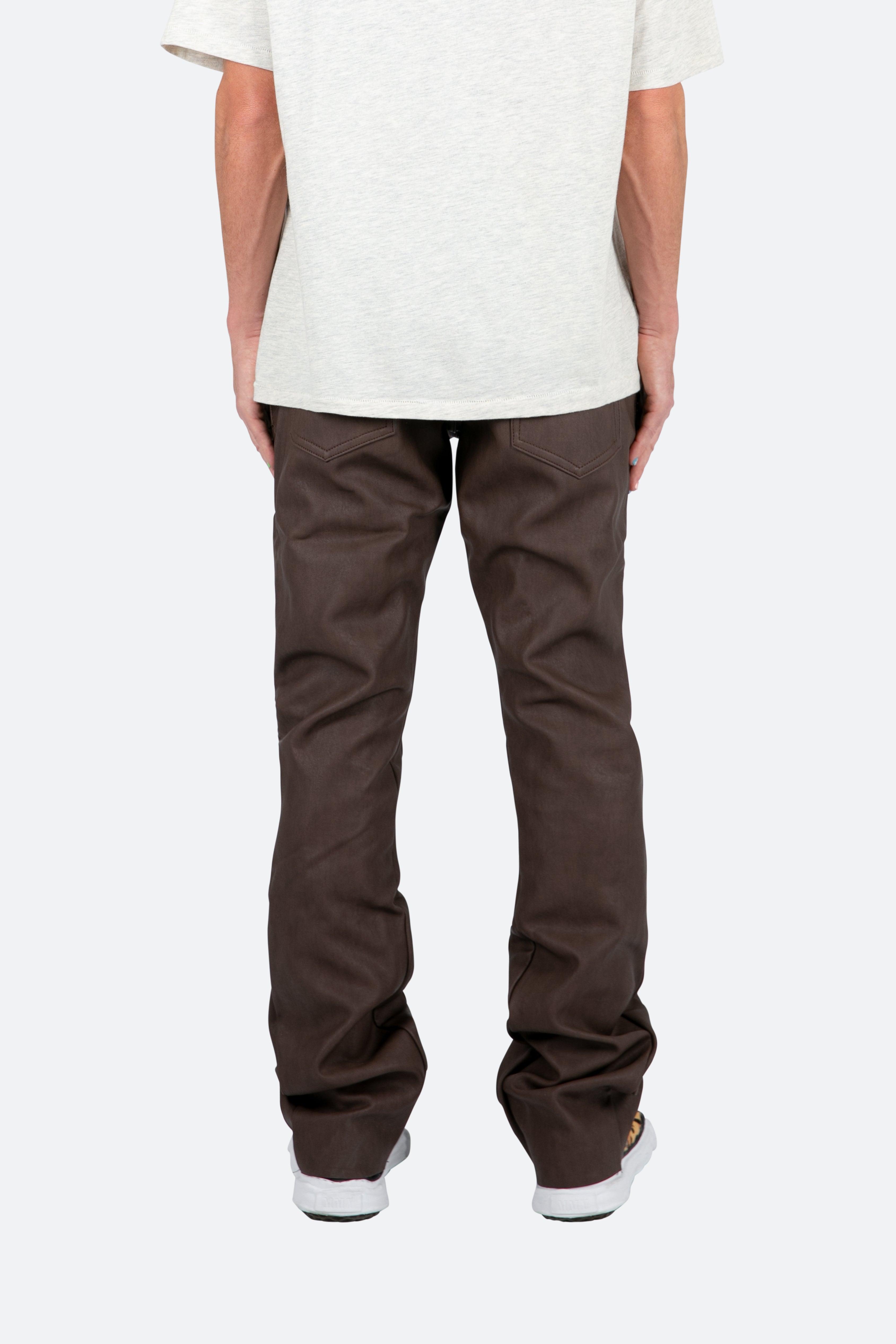 B460 Leather Flare Pants - Brown Product Image