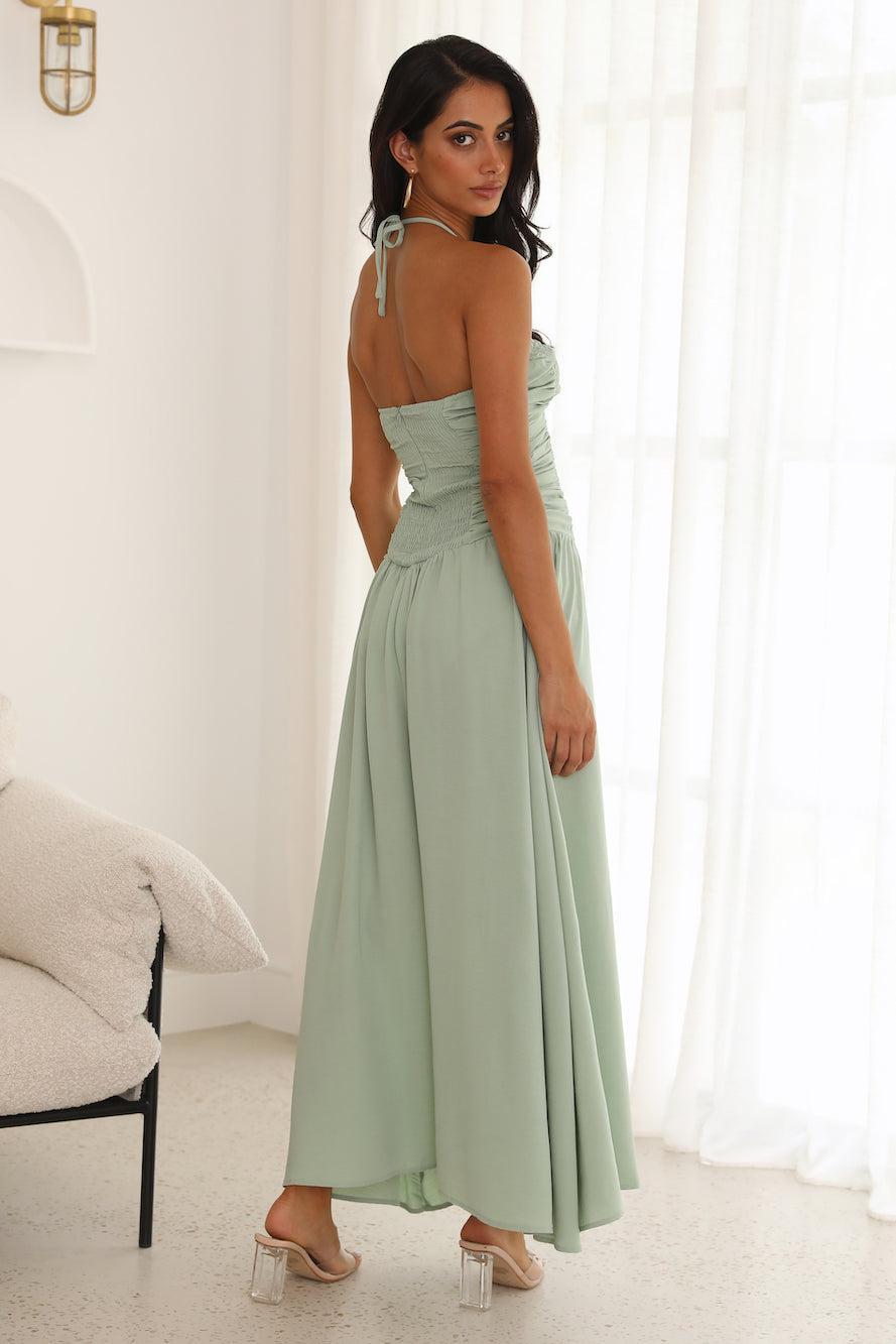 Go Back In Time Midi Dress Green Product Image