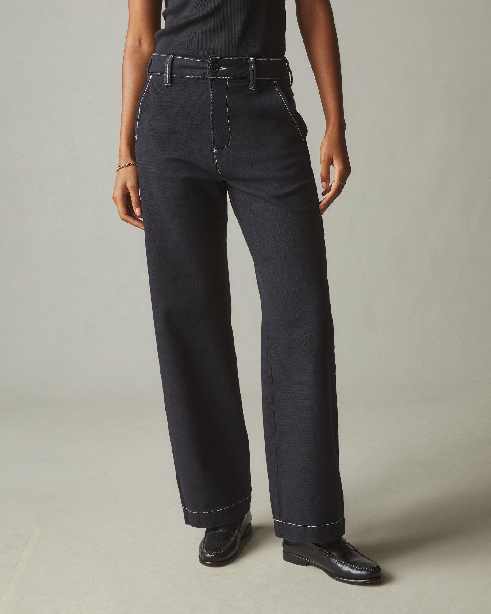 Roughneck Wide Leg - Contrast Stitch - Dark Navy Female Product Image