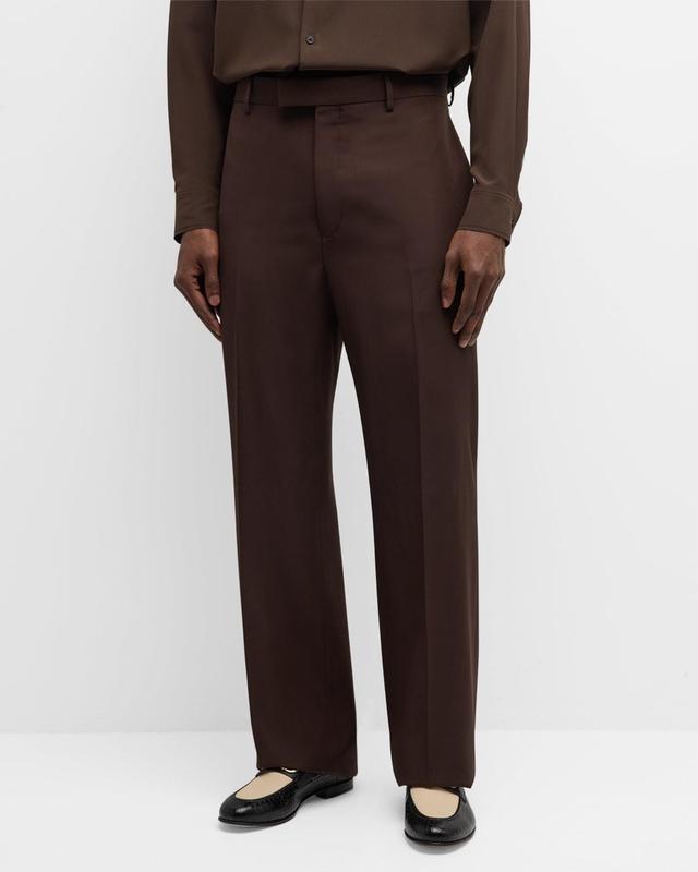 Mens Relaxed-Fit Wool Dress Pants Product Image