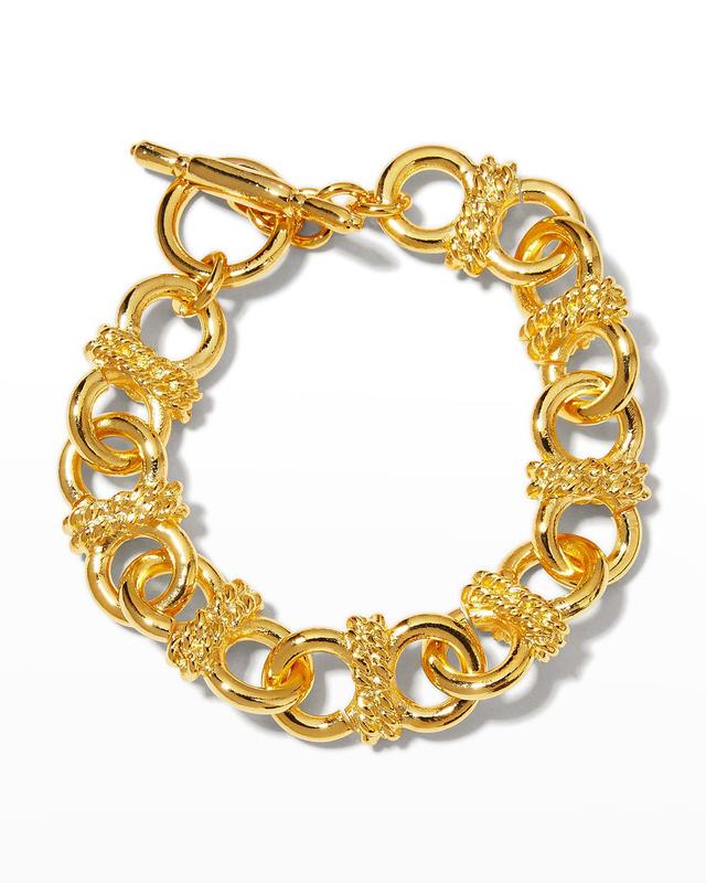 Womens 22K Goldplated Knotted Chain Bracelet Product Image