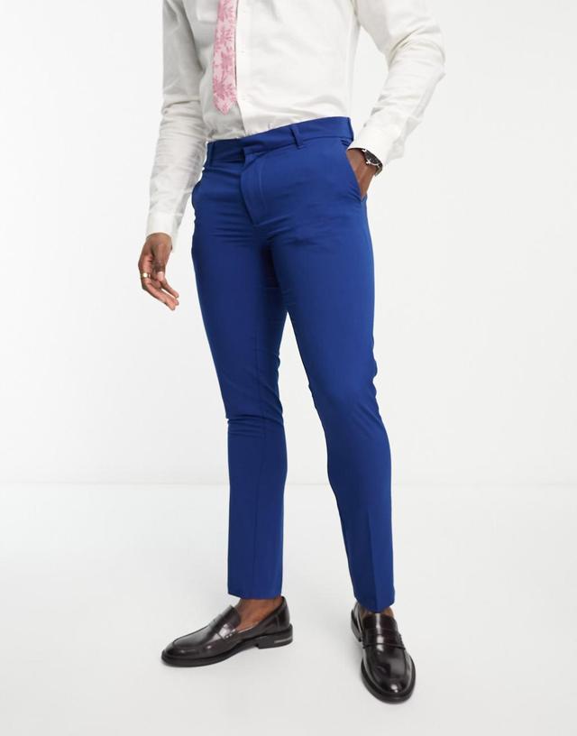 New Look super skinny suit pants in indigo Product Image