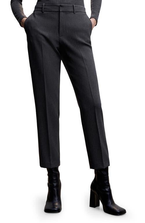 MANGO Crop Straight Leg Suit Pants Product Image