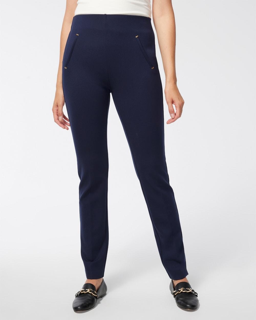 Chico's Juliet Ponte Trim Detail Pants Product Image